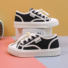儿童帆布鞋女童休闲鞋2025新款男童防滑板鞋中大童运动鞋饼干底