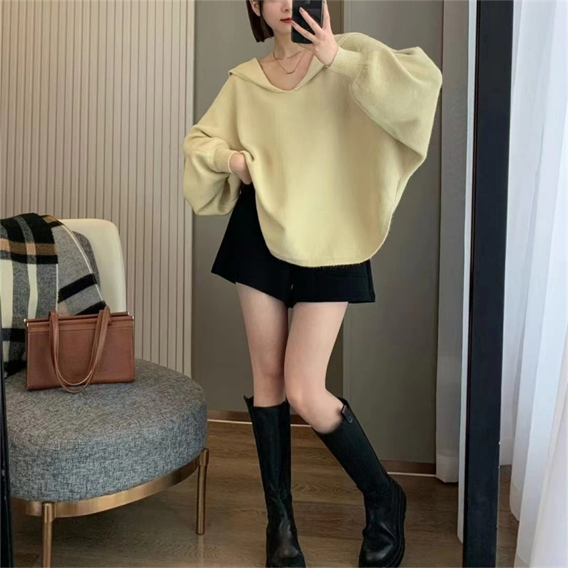 慵懒风感毛衣女套头2025秋冬新款法式百搭宽松外穿针织衫上衣|undefined
