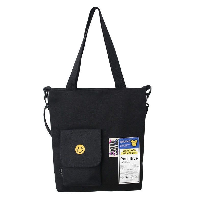 Nuevos hombres y mujeres de estudiante universitario bolsa de lona de moda crossbody bolsa de estilo coreano japonés casual bolsa de hombro de gran capacidad