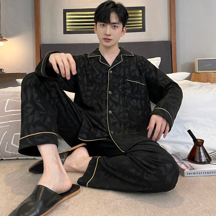 2024 nuevo pijama de terciopelo para hombres primavera, otoño, invierno, terciopelo de coral grueso, ropa cálida para el hogar se puede usar fuera