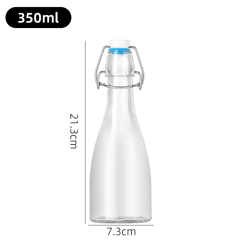 Botella de enzima de vidrio transparente de jugo de frutas botella de bebida de vino de frutas botella de vino de frutas de Amazon botella de vidrio caliente
