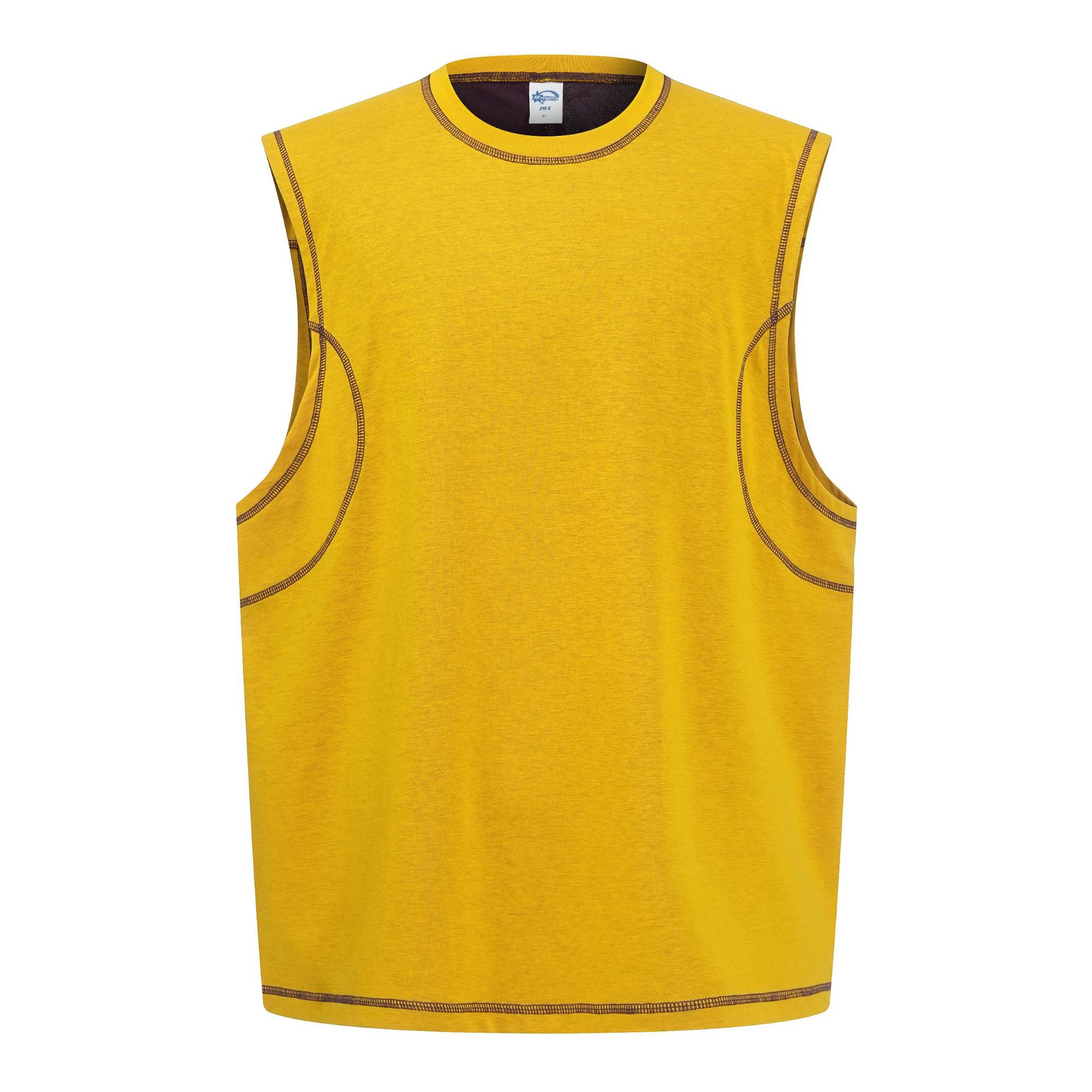 Chain tide personalizado 2026 nuevo chaleco de marca de moda de línea clara de color sólido camiseta deportiva sin mangas chaleco hombre