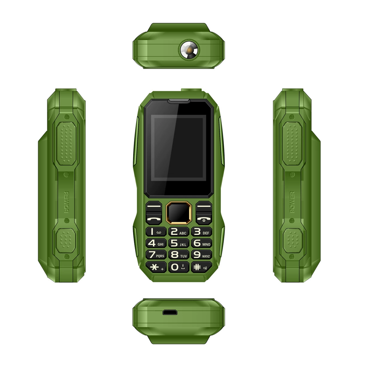 Новый трансграничный мобильный телефон недорогой двухкарточный военный трехслойный Land Rover малой электрической мощности W2025 мобильный телефон с функцией русской кнопки