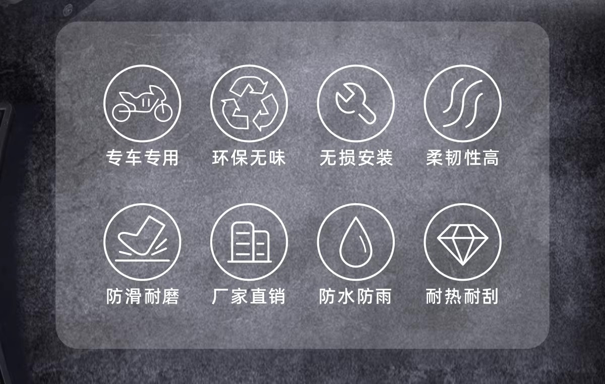 Suitable for Wuji Sr250Gt Latex Fuel Tank Sticker, Body Protection Sticker, Fishbone Waterproof Sticker, Film Modification Accessories