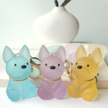 潮酷水晶斗牛犬钥匙扣挂件时尚个性钥匙链包包配饰情侣创意礼品