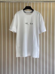 Dujiaバージョンスポット高品質GV新作デストラクションレター半袖TシャツOSルーズバージョン男女同型T