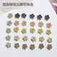 Net red explosions nail jewelry color highlight pearl flower super three-dimensional metal cute small flower decorations wholesale