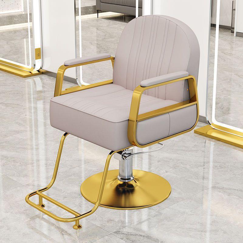 Silla de peluquería silla de salón de peluquería silla de corte de pelo silla de elevación rotativa de acero inoxidable silla de barbero image 13