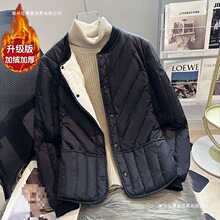 加绒棉衣女2024年爆款贴身保暖百搭棉袄秋冬内穿打底棉服外套羊毛
