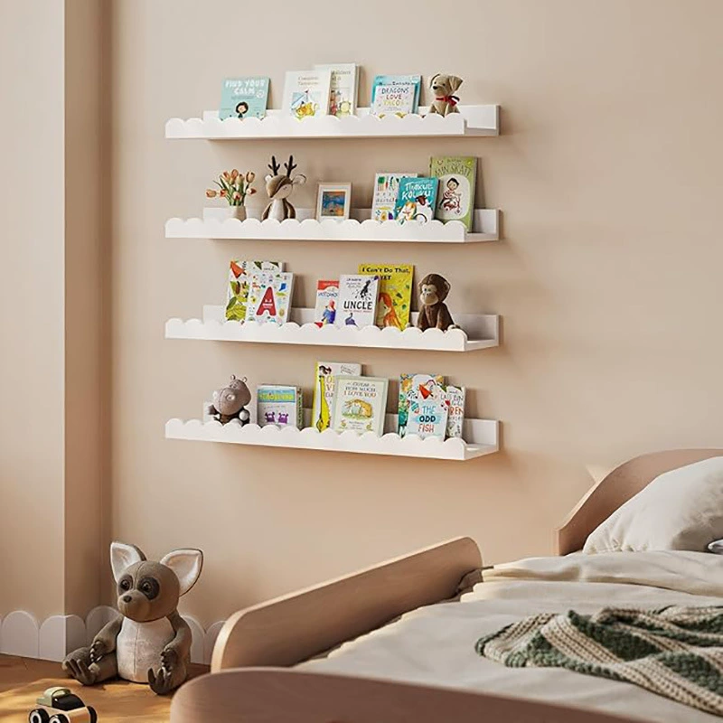 Новая деревянная настенная полка для хранения в детской спальне, настенная полка для детской спальни из массива дерева