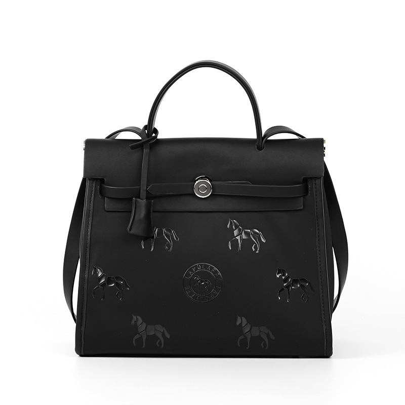 Hombres y mujeres, bolso de nylon de alto nivel, estampa impermeable, bolso de hombro de diseño europeo y americano LP7202 #