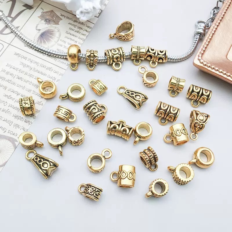 クロスボーダーレトロスタイル diy 合金ジュエリー素材チベットシルバー 3 ウェイハンギングヘッドブレスレットネックレスバックルリングスペーサービーズ|undefined