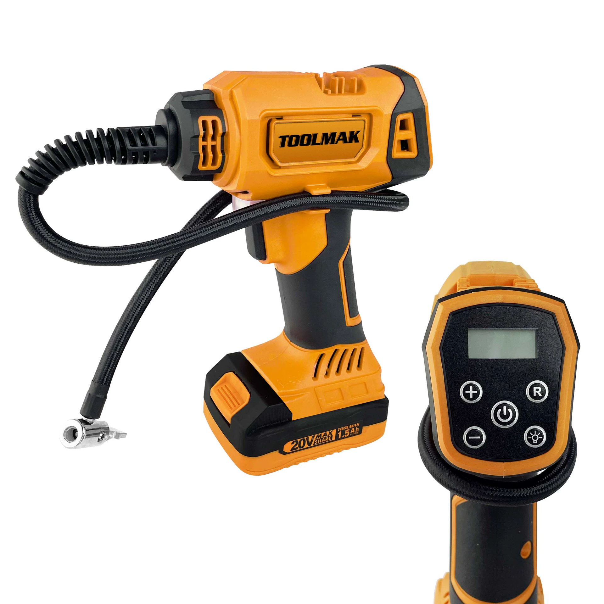 Литиевые электрические газовые насосы Автомобильные шины надувные насосы Горячая продажа беспроводные портативные цифровые литиевые зарядные насосы HM22102