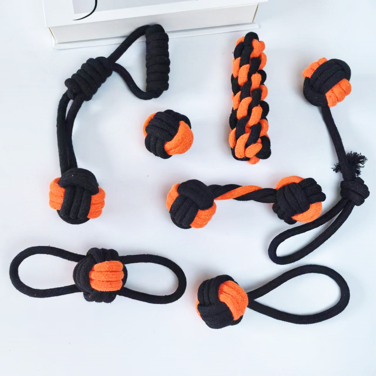 Explosiones transfronterizas regalos de Halloween para mascotas juguetes de algodón juguetes para perros de dientes de dientes de limpieza de dientes cuerda nudos artículos para mascotas