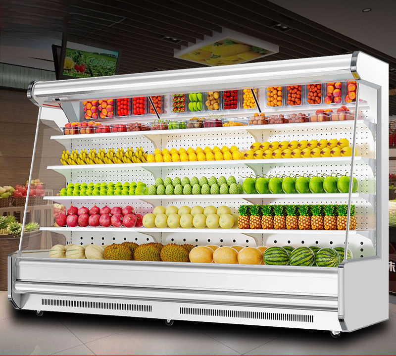 领轩串串展示柜不锈钢风幕柜水果保鲜柜蔬菜火锅麻辣烫冷藏柜商用