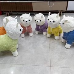 アルパカ小さなスツール漫画ソファスツールぬいぐるみクリエイティブ子羊スツール動物インターネット有名人 Douyin ホームスツールホットスタイル