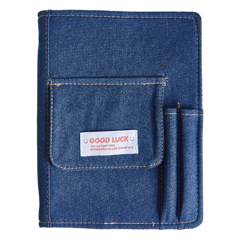 Álbum de fotos americano retro de estilo denim con hojas sueltas, álbum de almacenamiento de tarjetas pequeñas DIY, álbum de cuadernillo pequeño para coleccionar ídolos para chicas