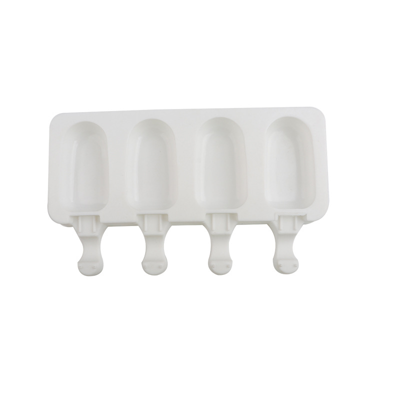 4-pieza de helado mousse molde de silicona pudín de bricolaje Popsicle helado pastel molde para hornear fondant molde de paleta