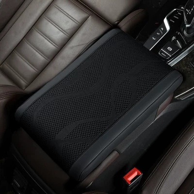 pillow protective cover lengthened thickened — Armrest box pad - t22-ice-silk-sandwich-mysterious-black-type-b