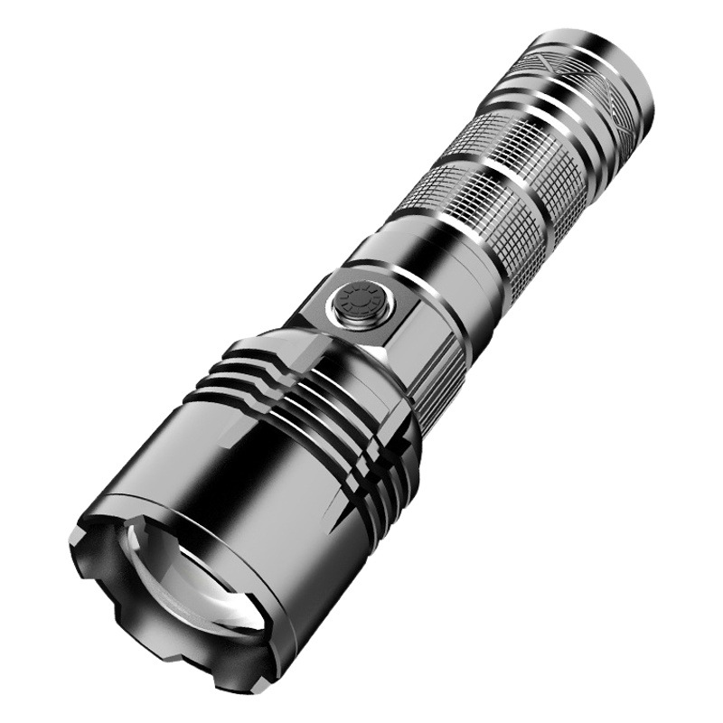 Blanco linterna láser Pantalla de potencia de carga del teléfono móvil linterna de aleación de aluminio linterna de iluminación portátil transfronteriza nuevo producto