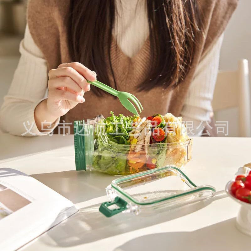 Salad PodVertical Layering Salad Pod Built塑料沙拉收纳罐容器