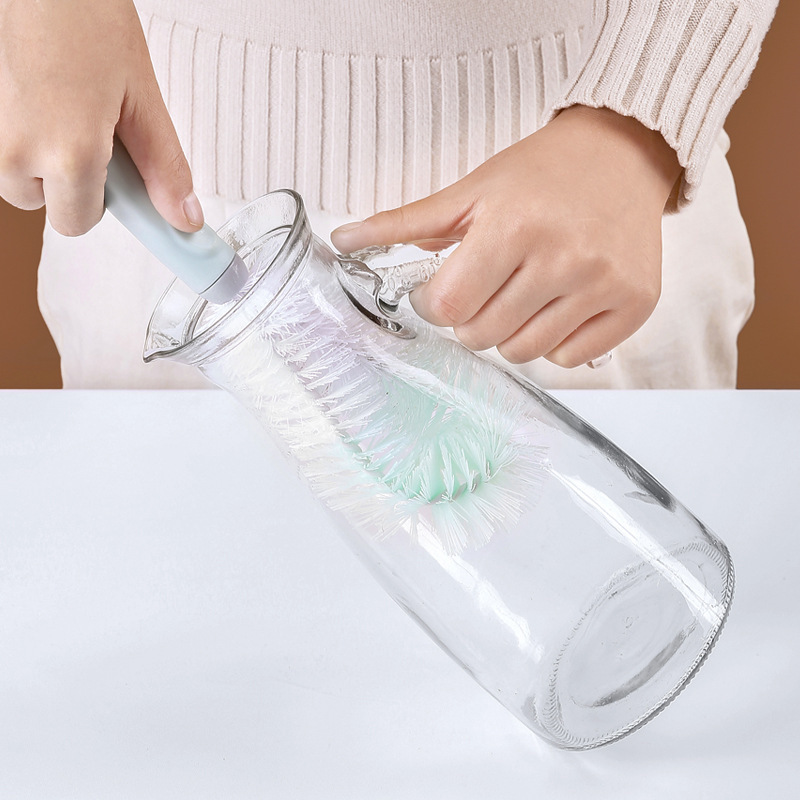 カップブラシは茶浸の長い柄のコップの哺乳瓶を洗って死角がなくて神器のグラスの水筒のコップの清潔なセットを洗います。|undefined