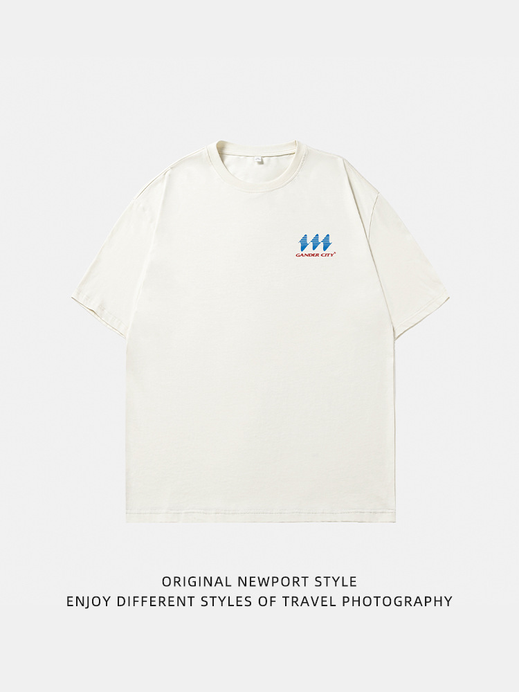 Damska odzież T-shirt z nadrukiem z krótkim rękawem Męska w tym samym stylu Letnia luźna modna marka T-shirt Q_voghion.com