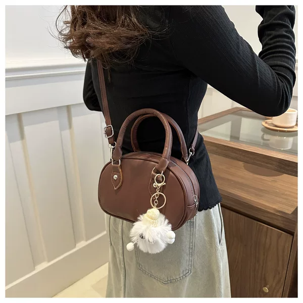 New women's handbag, phone bag, fashionable, versatile, sweet, retro, solid color, simple, casual, shoulder bag, tote bag, crossbody bag