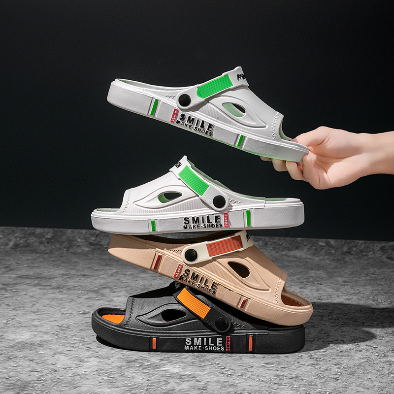 Sandals Men's 2025 New Style Slip-on Feeling Two-Wear Thick Casual Sandals Men's Driving Slippers for Going Out High-Value Non-Slip Sandals