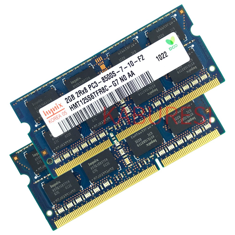 Hynix DDR3 2G 1066MHz память для ноутбука, планка PC3-8500 HMT125S6BFR