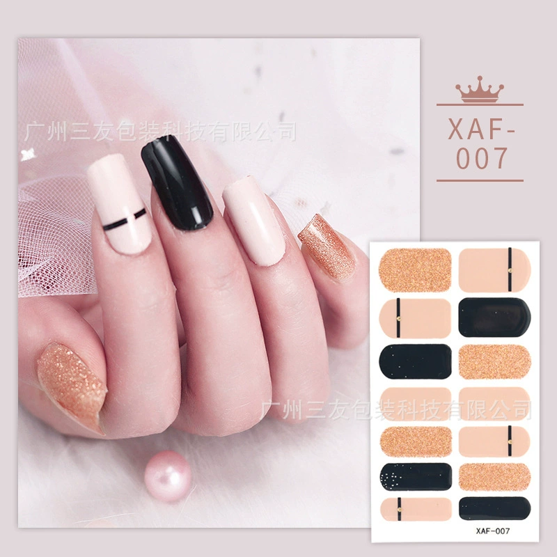 Новые трансграничные наклейки для ногтей Amazon Лак для ногтей клей наклейки для ногтей Полные наклейки Заводские наклейки для ногтей