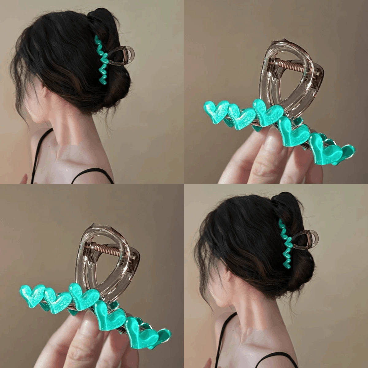 Fresh Korean style ~ grab clip women's 2024 new high sense simple clip headdress hair clip back head shark clip ins