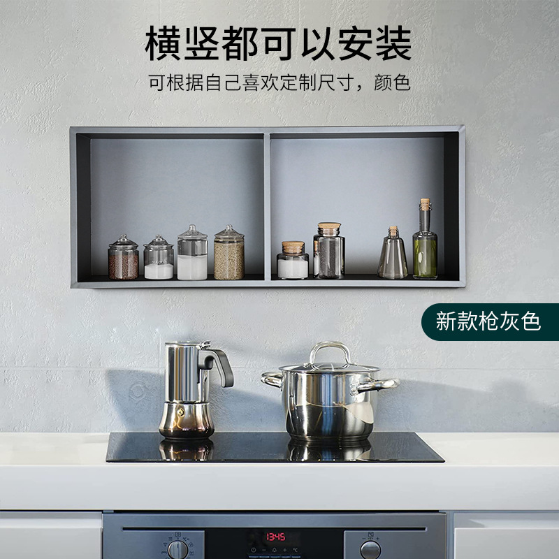 304 de acero inoxidable nicho de baño incrustado de almacenamiento en rack de almacenamiento artefacto gabinete oculto gabinete de pared rack de almacenamiento de pared