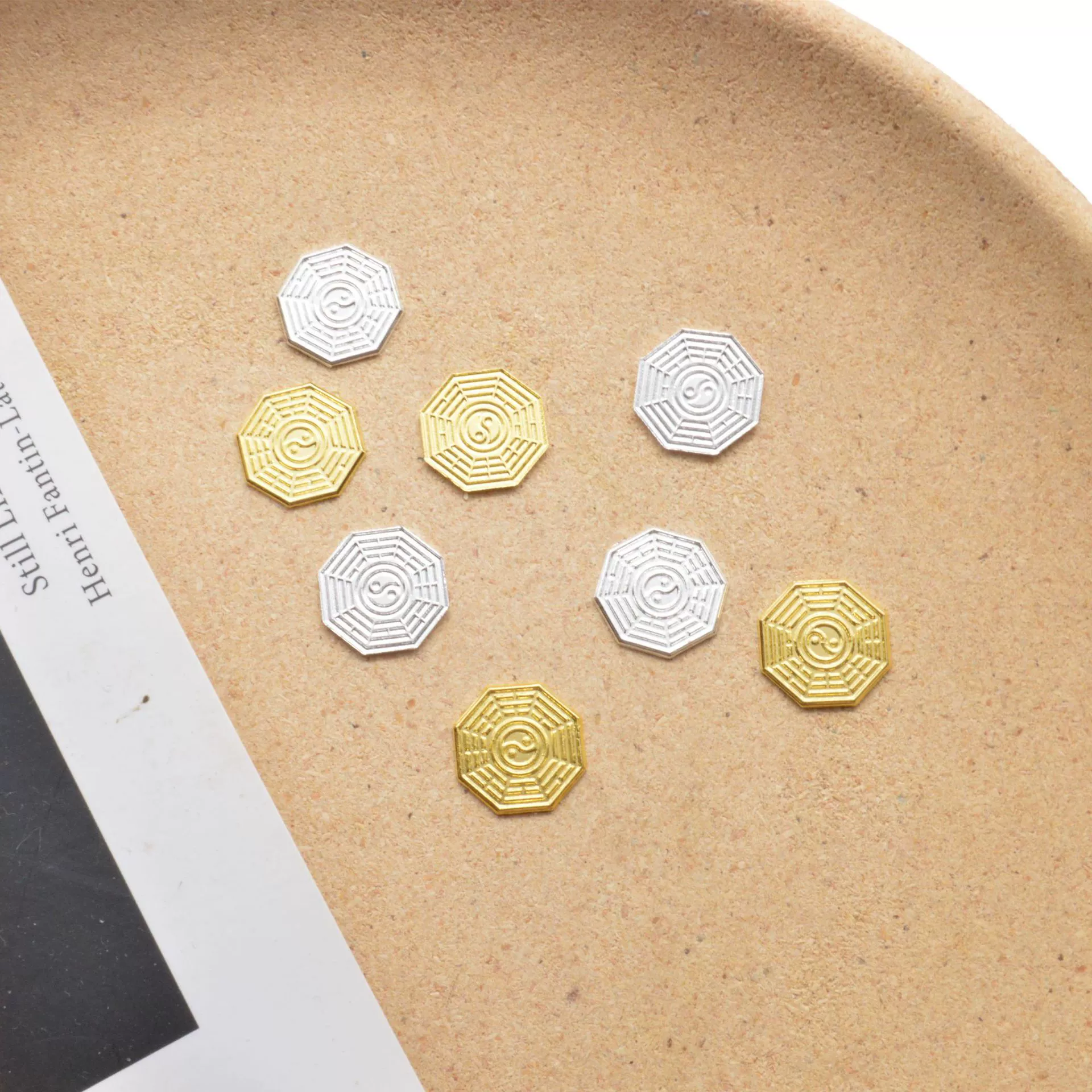 Ретро золотой сплав девять дворец тай-чи маленький бренд Багуа ручная кладь кулон фэн-шуй украшения для сохранения мира герметизирующие аксессуары