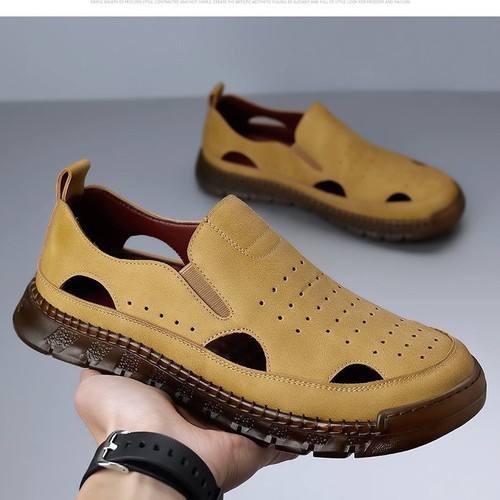 Men's Lightweight Holes sandals, flat casual shoes