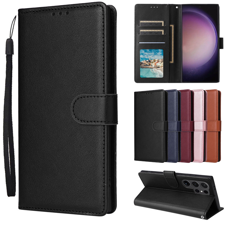 Suitable for Samsung S26Ultra Three-Card Photo Frame Mobile Phone Leather Case Flip Cover S24 Card Wallet Style A16 Protective Case Suitable for Samsung S26Ultra Three-Card Photo Frame Mobile Phone Leather Case Flip Cover S24 Card Wallet Style A16 Protective Case