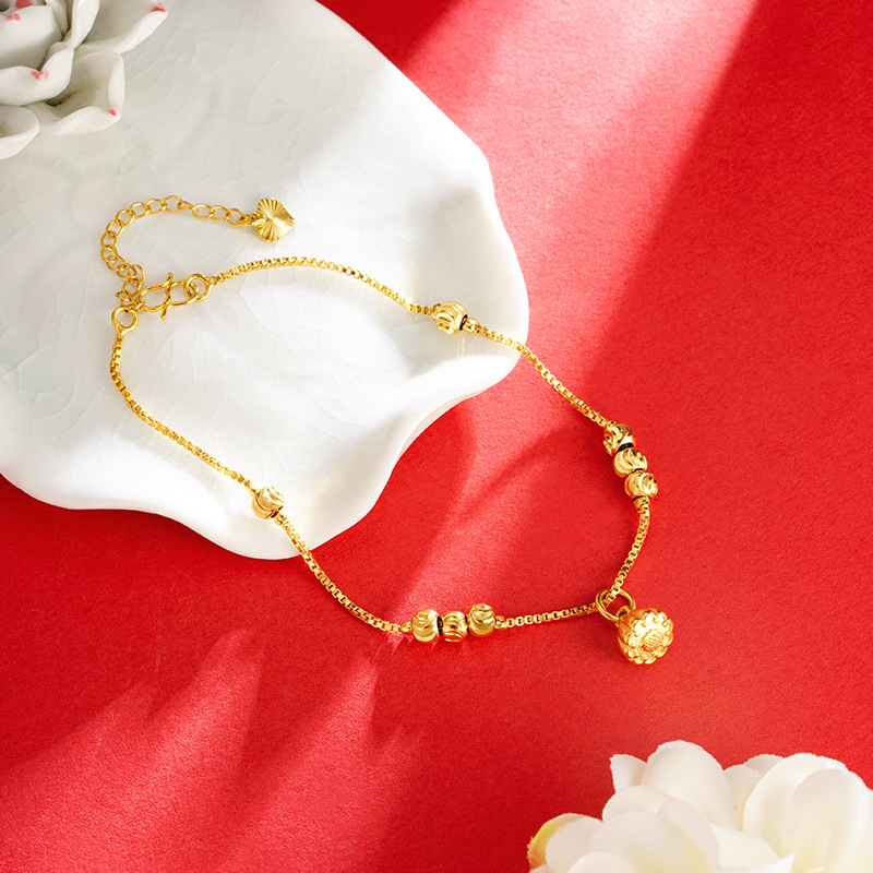 Nuevo Lotus tobillo adornos de pie de las mujeres joyería elegante aleación de cobre imitación accesorios de oro Estilo Nacional de Moda estilo de transmisión en vivo