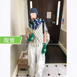 MONA 复古条纹印花设计 日常搭配两穿马甲女 2025秋季新款