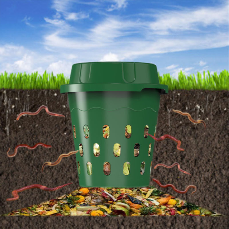 Compost Bin for Cross-Border Gardening, Outdoor Organic Composting, Homemade Vermicompost from Household Food Waste