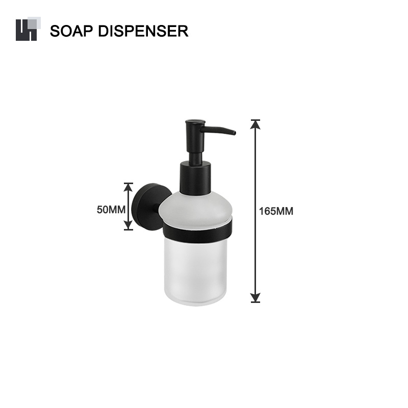 Toallero de baño de acero inoxidable negro mate transfronterizo Toalla de toalla Soporte de toalla de papel Gancho de ropa Baño de hotel Colgante de sala de moleteado de latón