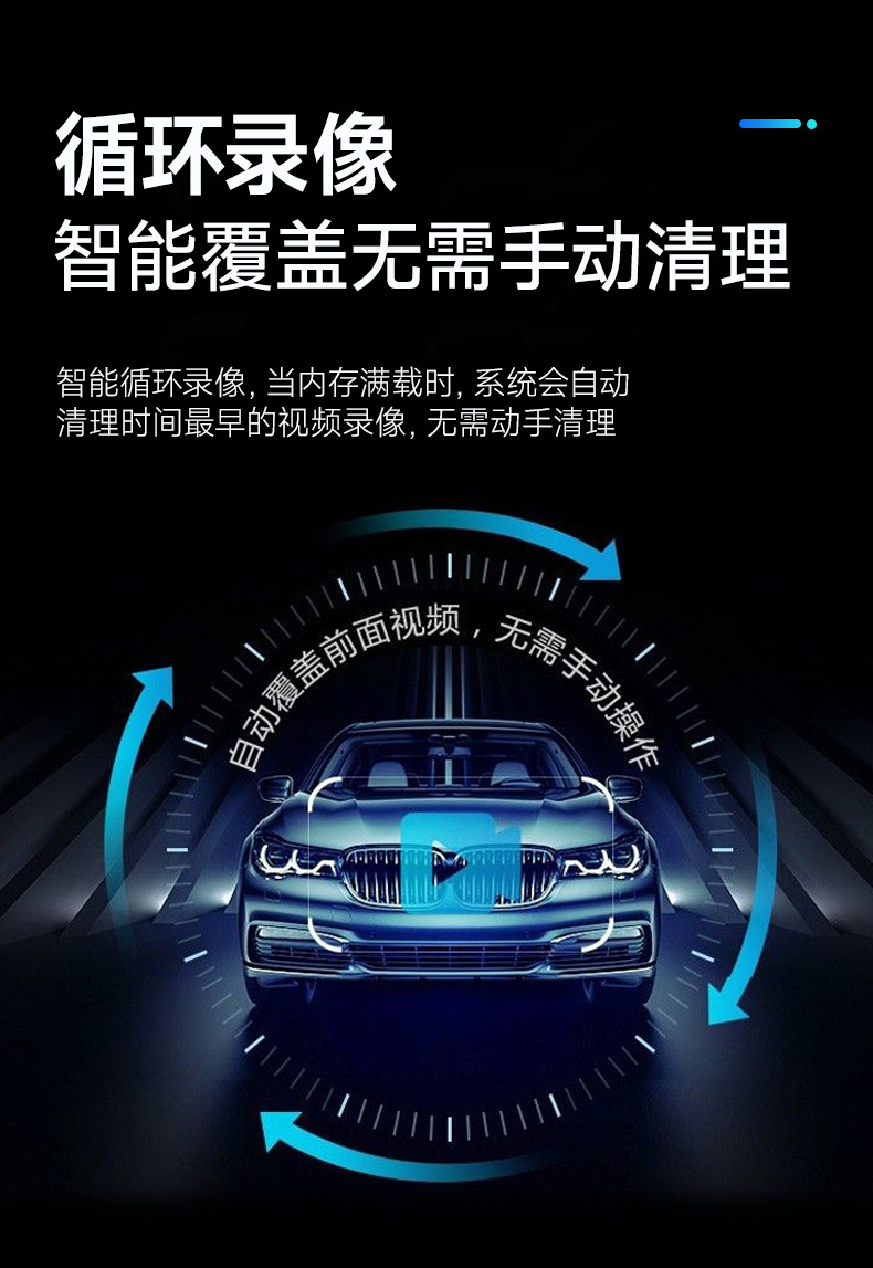 New Cross-Border High-Definition 4K Dual-Lens Wifi Wireless Dashcam for Bmw Series Vehicles