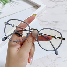 F新款韩版时尚潮流眼镜框 复古全框套圈眼镜不规则金属近视镜