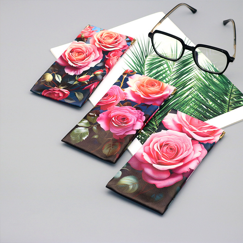 New Sunglasses Case Women's Sunglasses Bag Portable Storage Bag Anti-pressure Anti-drop Simple Fashion Protective Box Big Flower New Sunglasses Case Women's Sunglasses Bag Portable Storage Bag Anti-pressure Anti-drop Simple Fashion Protective Box Big Flower