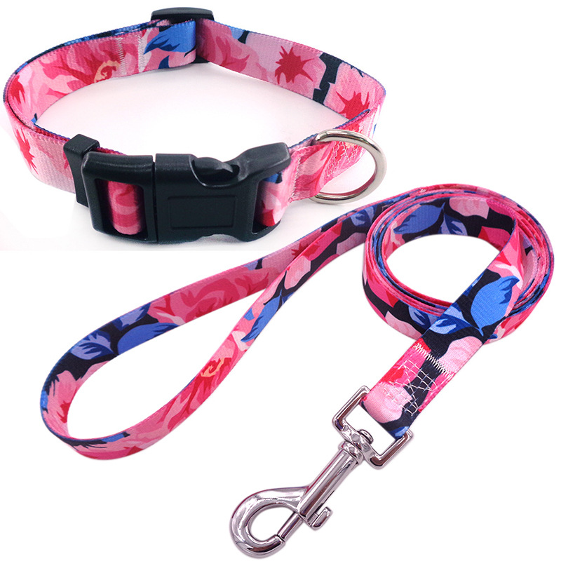 Productos para mascotas impresos perros collares de tracción conjunto de cuerda de tracción Boemia comercio exterior perros anillos de moda accesorios para mascotas