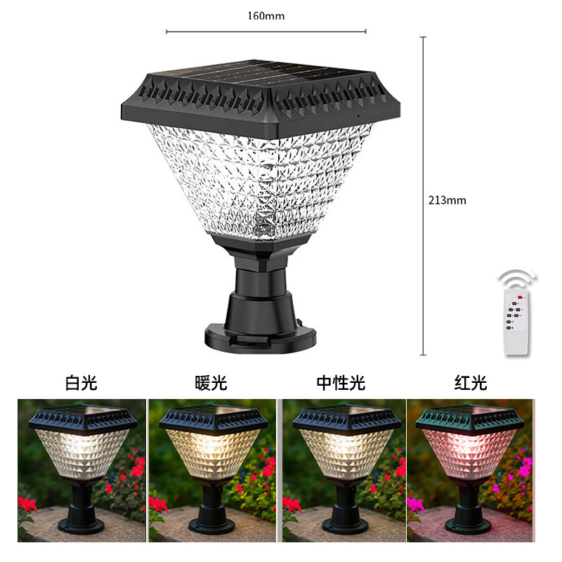 lámpara solar de jardín lámpara solar impermeable lámpara solar hogar lámpara de pilar lámpara de pared pequeña lámpara de jardín exterior lámpara de césped