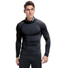 High quick dry street sports T-shirt, European style, long sleeve, tight, plus size