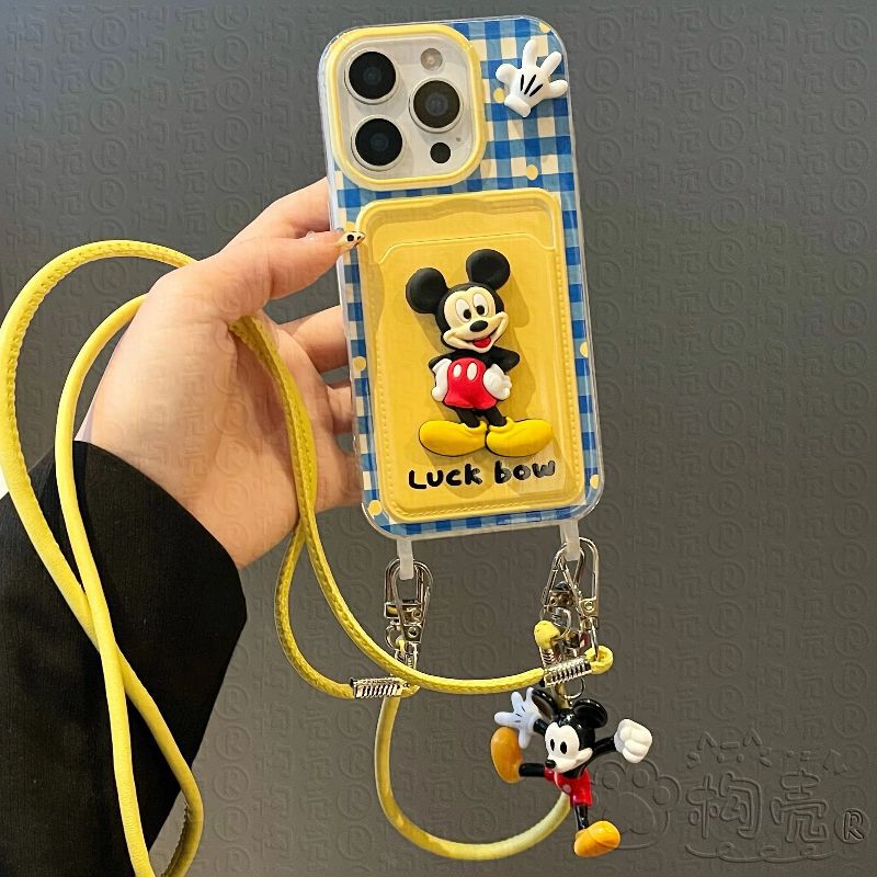 Mickey Apple 16ProMax Phone Case iPhone15 New 13 Women Apple 14 Soft iphone12 Crossbody Case Mickey Apple 16ProMax Phone Case iPhone15 New 13 Women Apple 14 Soft iphone12 Crossbody Case