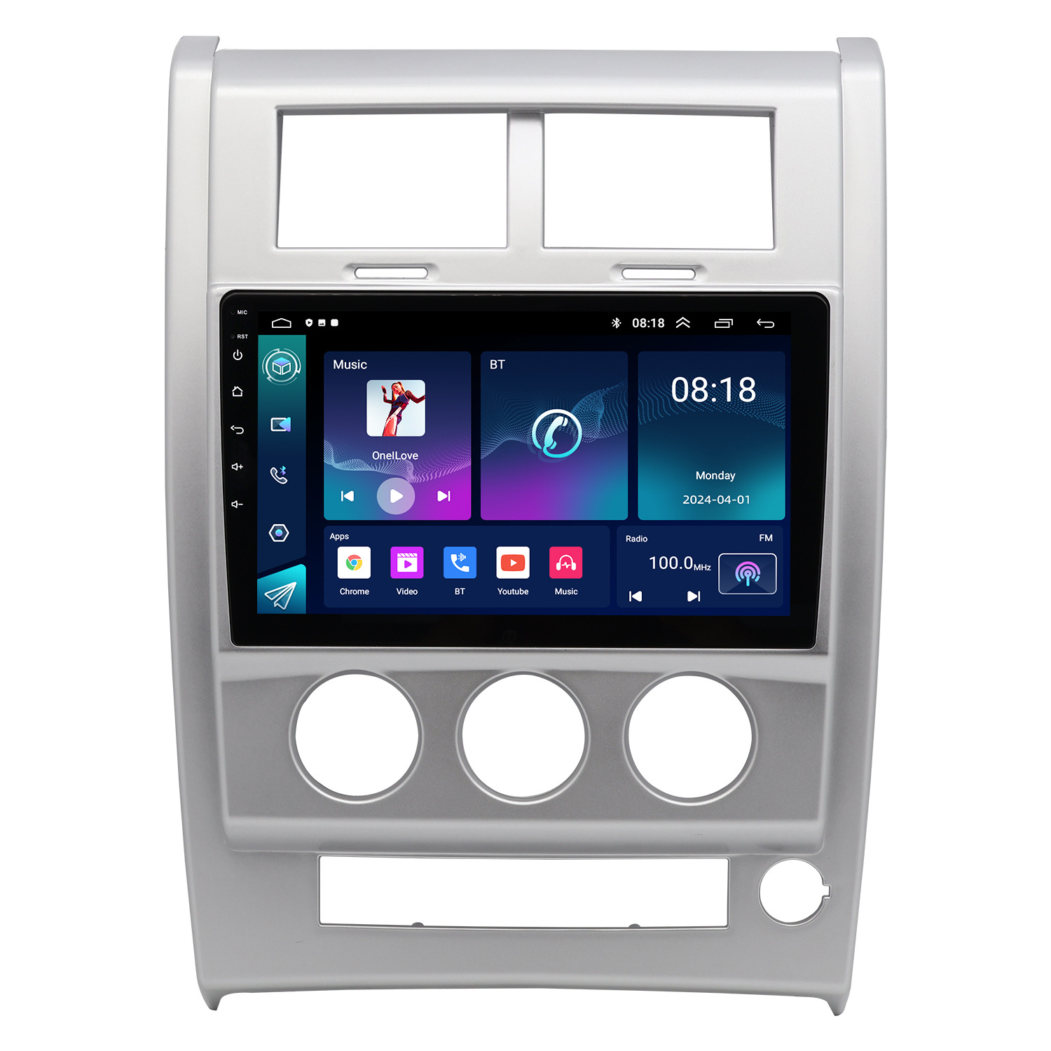 Adecuado para 08-12 Jeep Liberty Android Bluetooth 10 pulgadas reproductor MP5 máquina todo en uno de navegación para automóvil