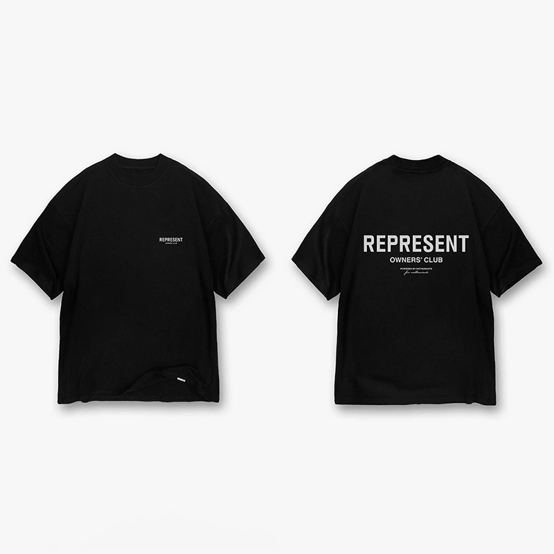 Alta calidad REPRESENTAR REP eslogan impresión color caramelo calle Americana dopamina verano manga corta Camiseta moda