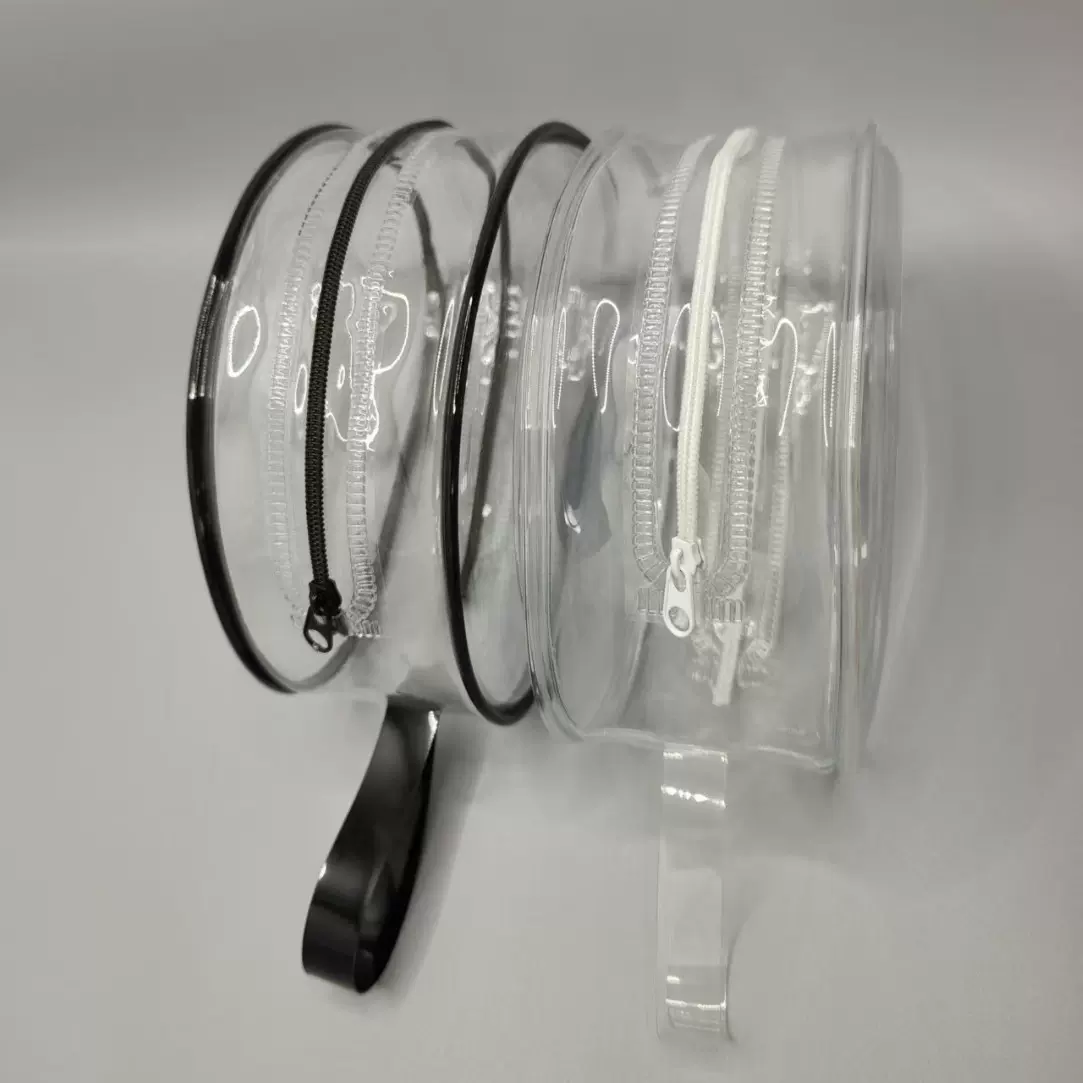 现货PVC透明拉链女士胸贴包便携式化妆包收纳手提袋时尚小物斜挎